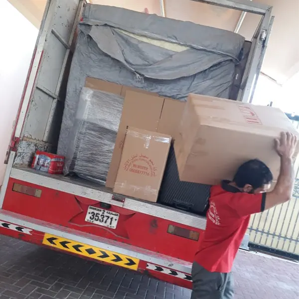 moving trucks unloading